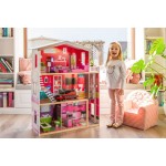 Casuta de basm din lemn Malibu Residence DollHouse - Casa pentru papusi cu lift cu mobilier inclus de la  EcoToys